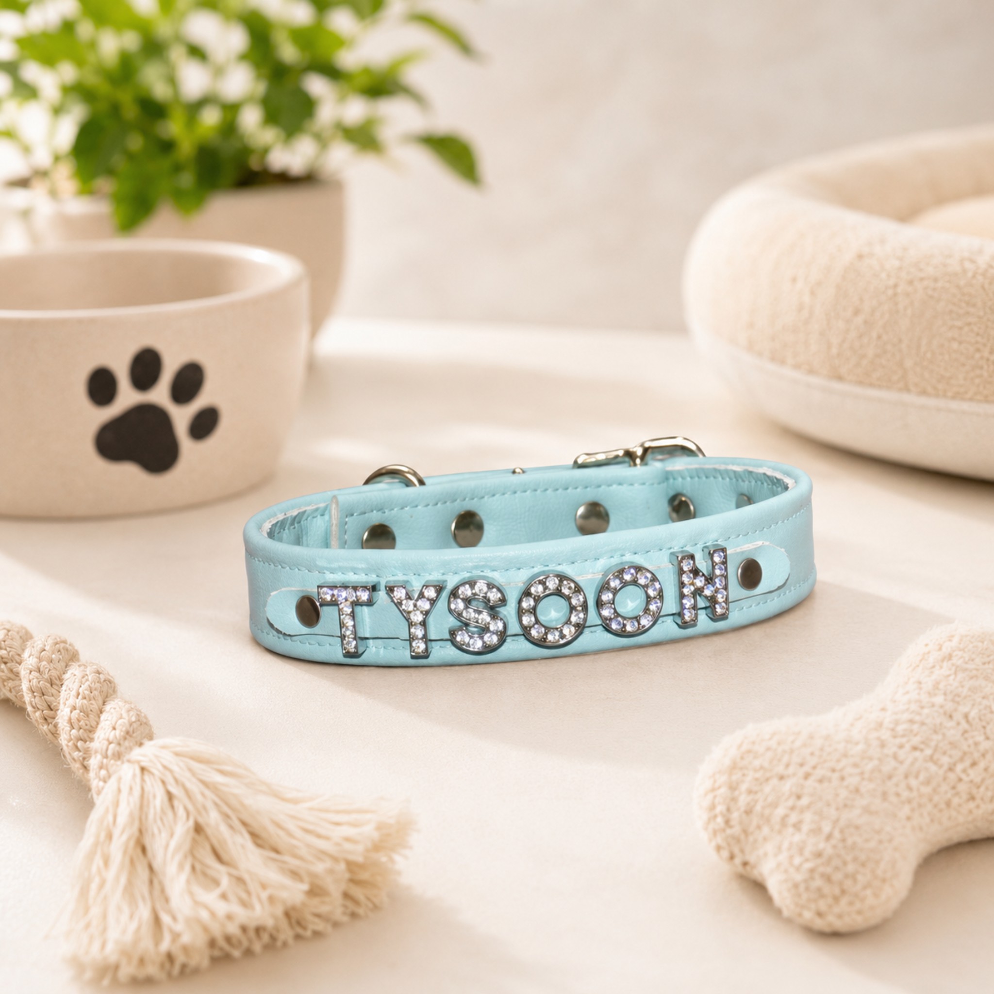 Collare Personalizzato in Ecopelle per Animali